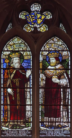 영국의 성 에두아르도 증거자와 이스트앵글리아의 성 에드문도_photo by John Salmon_in the Church of St Andrew in Stoke Newington_England UK.jpg